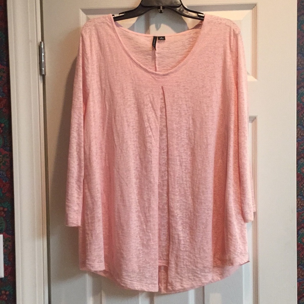 NWT New Directions pink quarter sleeve top